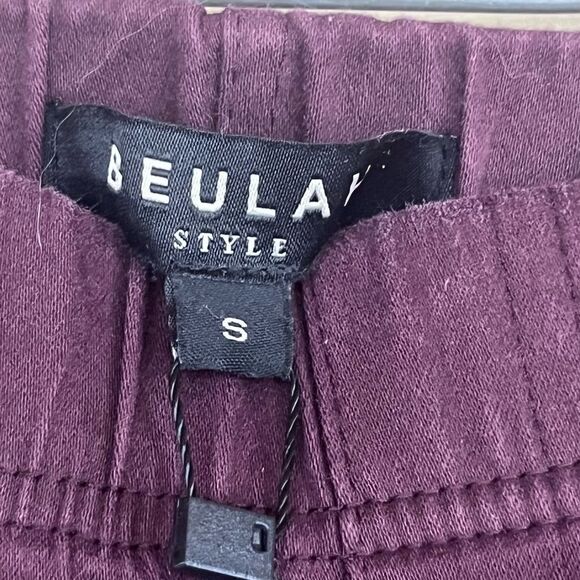 Beulah Moto Leggings Zippered Ankle Wine NWT - Picture 6 of 8